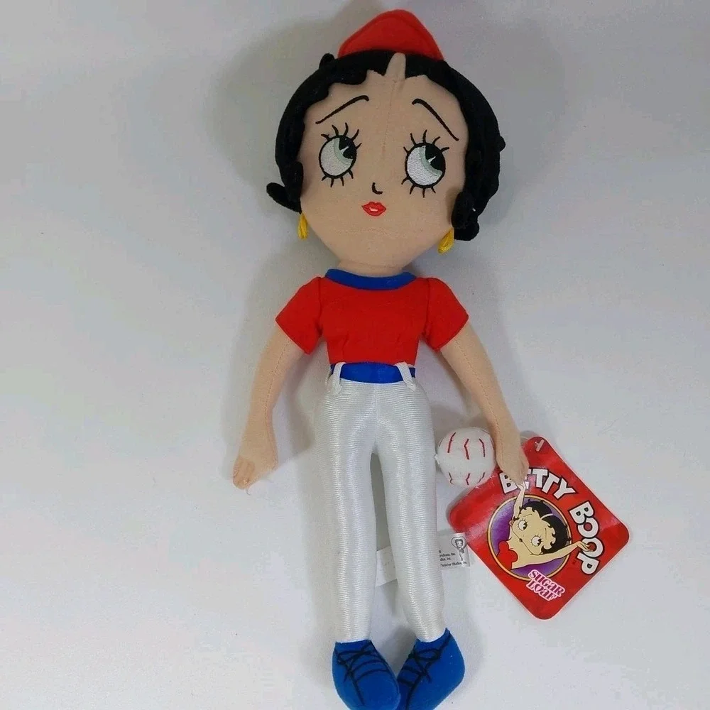 BETTY BOOP SOFT PLUSH DOLL SOFTBALL BASEBALL SPORT GIRL 16